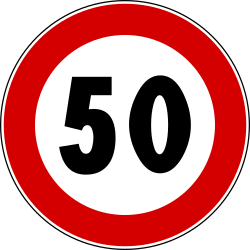 Start of a speed limit.