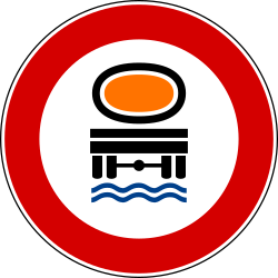 Vehicles carrying water-polluting substances prohibited.