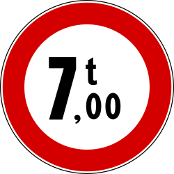 Vehicles heavier than indicated prohibited.