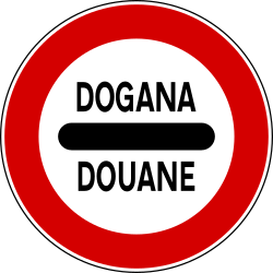 Entry prohibited (checkpoint).