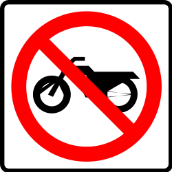 Motociclos proibidos.