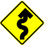 Aviso de curvas.