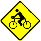 Aviso de ciclistas.