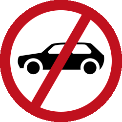 Cars prohibited.