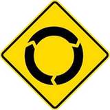 Warning for a roundabout.