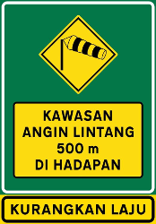 Warning for strong crosswinds.