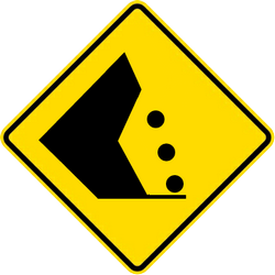 Warning for falling rocks.