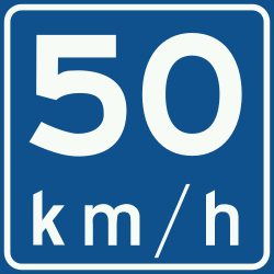 Advisory speed limit.
