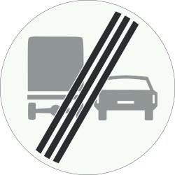 End of the overtaking prohibition for trucks.