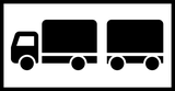 Voor vrachtwagens met aanhangwagen.