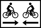 Fietsers uit beide richtingen.