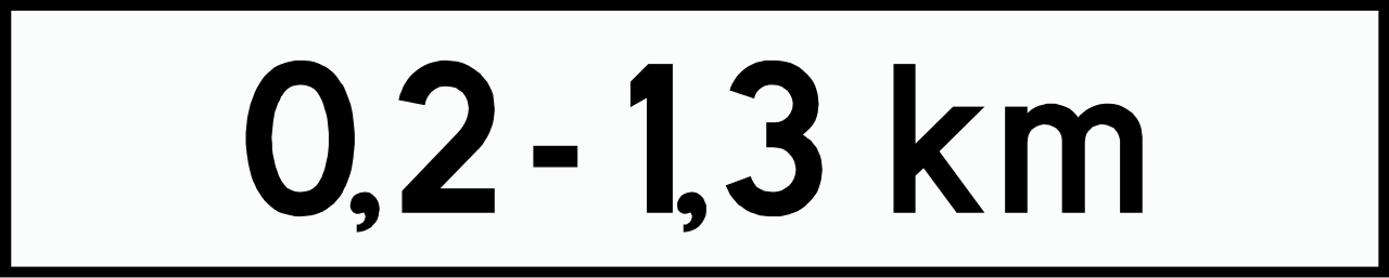 In ... Metern für ... Meter.