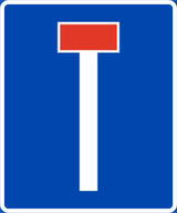 Doodlopende weg.