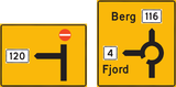 Informatie over de richtingen op de rotonde.