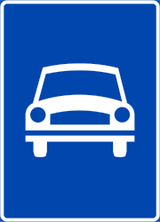 Begin van een autoweg.