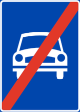 Einde van de autoweg.