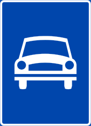 Beginn einer Kraftfahrstraße.