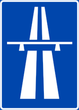 Begin van een autosnelweg.