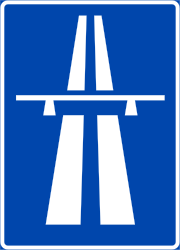 Beginn einer Autobahn.