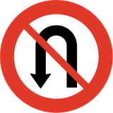 Keren verboden (U-turn).