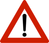 Waarschuwing voor een gevaar zonder specifiek verkeersbord.