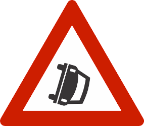 Waarschuwing voor ongevallen.