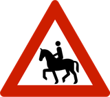 Waarschuwing voor ruiters.