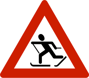 Waarschuwing voor skiërs.