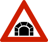 Waarschuwing voor een tunnel.