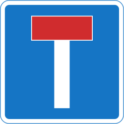 Doodlopende weg.