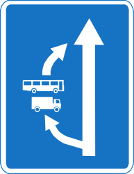 Omleiding voor voertuigen die niet mogen doorrijden.