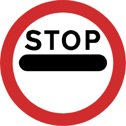 Inrijden verboden (controlepost).