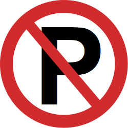 Parkeren verboden.