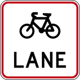 Rijstrook voor fietsers.