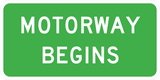 Begin van een autosnelweg.
