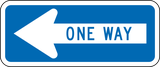 Weg met eenrichtingsverkeer.