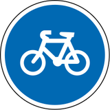 Verplicht pad voor fietsers.