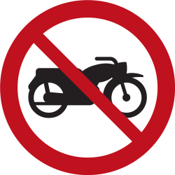 Motorfietsen verboden.