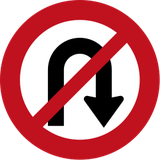 Keren verboden (U-turn).