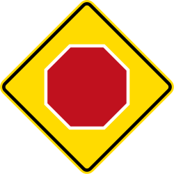 Stoppen en voorrang verlenen verderop.