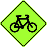Waarschuwing voor fietsers.