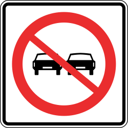 Overtaking prohibited.