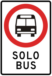 Mandatory lane for buses.