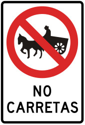 Horsecarts prohibited.