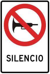 Using the horn prohibited.