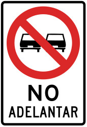 Overtaking prohibited.