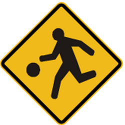 Avertissement pour une aire de jeux.