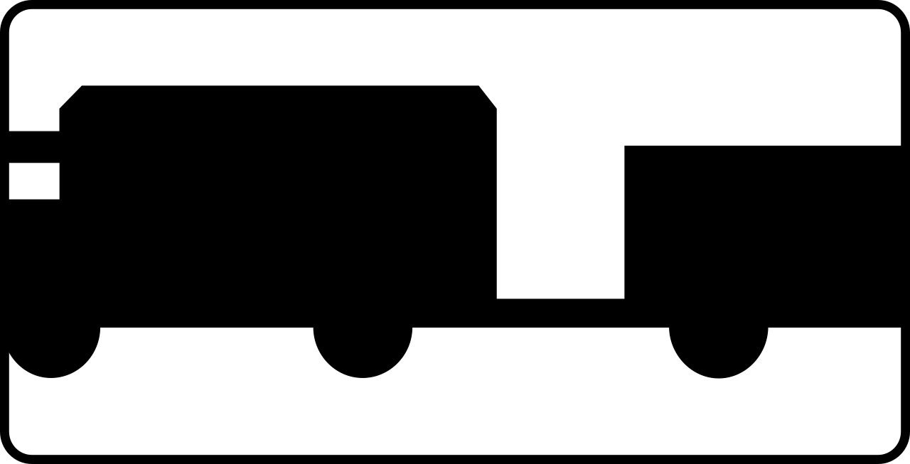 Voor vrachtwagens met aanhangwagen.