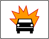 For vehicles carrying explosive materials.