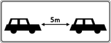 Minimum following distance.